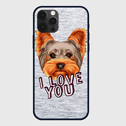 Чехол для iPhone 12 Pro Max Йоркширский терьер, цвет: 3D-черный