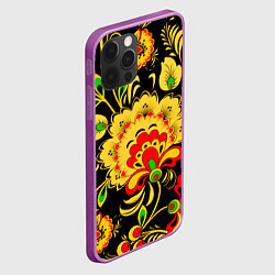 Чехол для iPhone 12 Pro Max Хохлома, цвет: 3D-сиреневый — фото 2