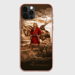 Чехол для iPhone 12 Pro Max Русь священная, цвет: 3D-светло-розовый