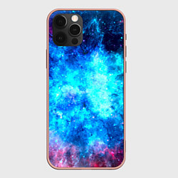 Чехол для iPhone 12 Pro Max Голубая вселенная, цвет: 3D-светло-розовый