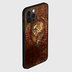 Чехол для iPhone 12 Pro Max Герб СССР, цвет: 3D-черный — фото 2