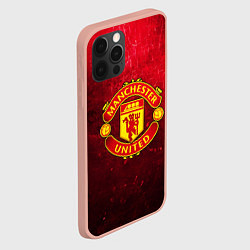 Чехол для iPhone 12 Pro Max Манчестер Юнайтед, цвет: 3D-светло-розовый — фото 2