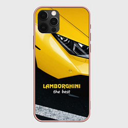 Чехол для iPhone 12 Pro Max Lamborghini the best, цвет: 3D-светло-розовый