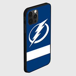 Чехол для iPhone 12 Pro Tampa Bay Lightning, цвет: 3D-черный — фото 2