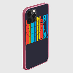 Чехол для iPhone 12 Pro Радужный спорт, цвет: 3D-малиновый — фото 2