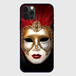 Чехол для iPhone 12 Pro Венецианская маска, цвет: 3D-черный