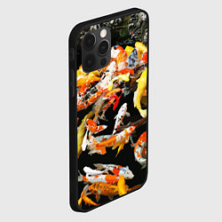 Чехол для iPhone 12 Pro Японские карпы - кои, цвет: 3D-черный — фото 2