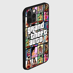 Чехол для iPhone 12 Pro GTA - все девушки персонажи, цвет: 3D-черный — фото 2