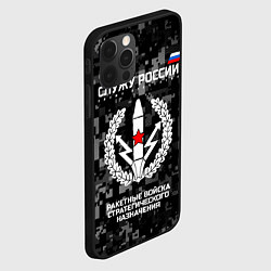 Чехол для iPhone 12 Pro Служу России: РВСН, цвет: 3D-черный — фото 2