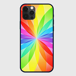 Чехол для iPhone 12 Pro Радуга, цвет: 3D-черный