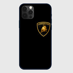 Чехол для iPhone 12 Pro Lamborghini, цвет: 3D-черный