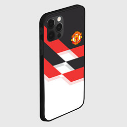 Чехол для iPhone 12 Pro Manchester United: Stipe, цвет: 3D-черный — фото 2