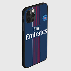 Чехол для iPhone 12 Pro PSG FC: Blue, цвет: 3D-черный — фото 2