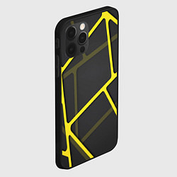 Чехол для iPhone 12 Pro Желтая сетка, цвет: 3D-черный — фото 2