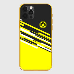 Чехол для iPhone 12 Pro Borussia FC: Sport Line 2018, цвет: 3D-желтый