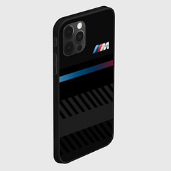 Чехол для iPhone 12 Pro BMW: Brand Lines, цвет: 3D-черный — фото 2