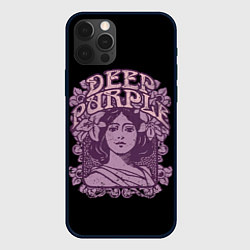 Чехол для iPhone 12 Pro Deep Purple, цвет: 3D-черный