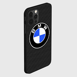 Чехол для iPhone 12 Pro BMW CARBON БМВ КАРБОН, цвет: 3D-черный — фото 2