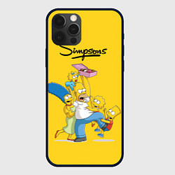 Чехол для iPhone 12 Pro Simpsons Family, цвет: 3D-черный
