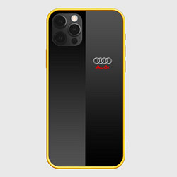 Чехол для iPhone 12 Pro Audi: Metallic Style, цвет: 3D-желтый