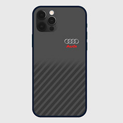 Чехол для iPhone 12 Pro Audi: Grey Sport Line, цвет: 3D-черный