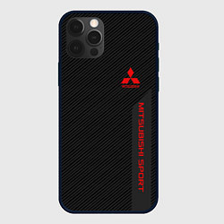 Чехол для iPhone 12 Pro Mitsubishi: Sport Line, цвет: 3D-черный