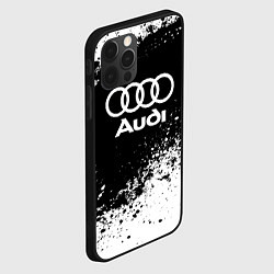 Чехол для iPhone 12 Pro Audi: Black Spray, цвет: 3D-черный — фото 2
