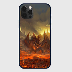 Чехол для iPhone 12 Pro Linage II: Fire Dragon, цвет: 3D-черный
