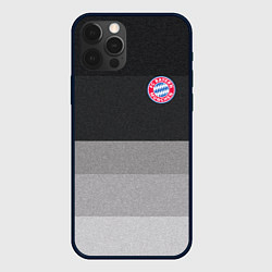 Чехол для iPhone 12 Pro ФК Бавария: Серый стиль, цвет: 3D-черный