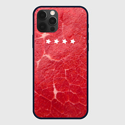Чехол для iPhone 12 Pro Мясо 100%, цвет: 3D-черный