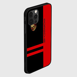 Чехол для iPhone 12 Pro Porsche: Red Sport, цвет: 3D-черный — фото 2