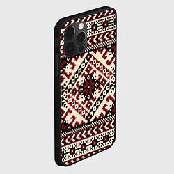 Чехол для iPhone 12 Pro Славянский орнамент, цвет: 3D-черный — фото 2