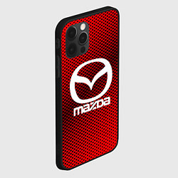 Чехол для iPhone 12 Pro Mazda: Red Carbon, цвет: 3D-черный — фото 2