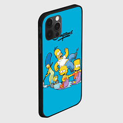 Чехол для iPhone 12 Pro Семейка Симпсонов, цвет: 3D-черный — фото 2