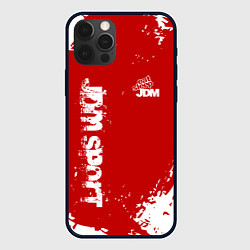 Чехол для iPhone 12 Pro Eat Sleep JDM: Red Style, цвет: 3D-черный