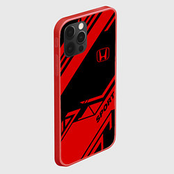 Чехол для iPhone 12 Pro Honda: Techno Sport, цвет: 3D-красный — фото 2