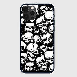 Чехол для iPhone 12 Pro Черепа ужаса, цвет: 3D-черный