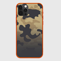Чехол для iPhone 12 Pro Camouflage Khaki, цвет: 3D-красный