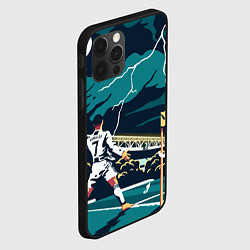 Чехол для iPhone 12 Pro Ronaldo lightning, цвет: 3D-черный — фото 2