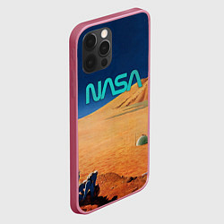Чехол для iPhone 12 Pro NASA on Mars, цвет: 3D-малиновый — фото 2