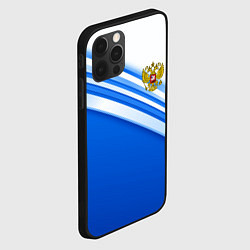 Чехол для iPhone 12 Pro Россия: голубая волна, цвет: 3D-черный — фото 2