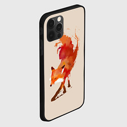 Чехол для iPhone 12 Pro Paint Fox, цвет: 3D-черный — фото 2