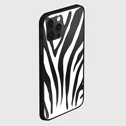 Чехол для iPhone 12 Pro Африканская зебра, цвет: 3D-черный — фото 2