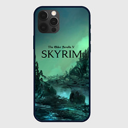 Чехол для iPhone 12 Pro SKYRIM, цвет: 3D-черный