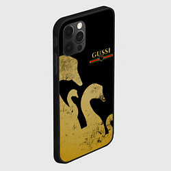 Чехол для iPhone 12 Pro GUSSI: Gold Edition, цвет: 3D-черный — фото 2