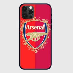 Чехол для iPhone 12 Pro FC Arsenal - emblem, цвет: 3D-черный