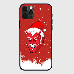 Чехол для iPhone 12 Pro Сатана Санта, цвет: 3D-черный