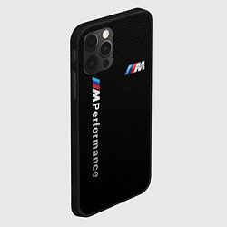 Чехол для iPhone 12 Pro BMW M PERFORMANCE CARBON КАРБОН, цвет: 3D-черный — фото 2
