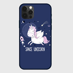 Чехол для iPhone 12 Pro Space unicorn, цвет: 3D-черный