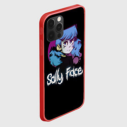 Чехол для iPhone 12 Pro Sally Face: Dead Smile, цвет: 3D-красный — фото 2